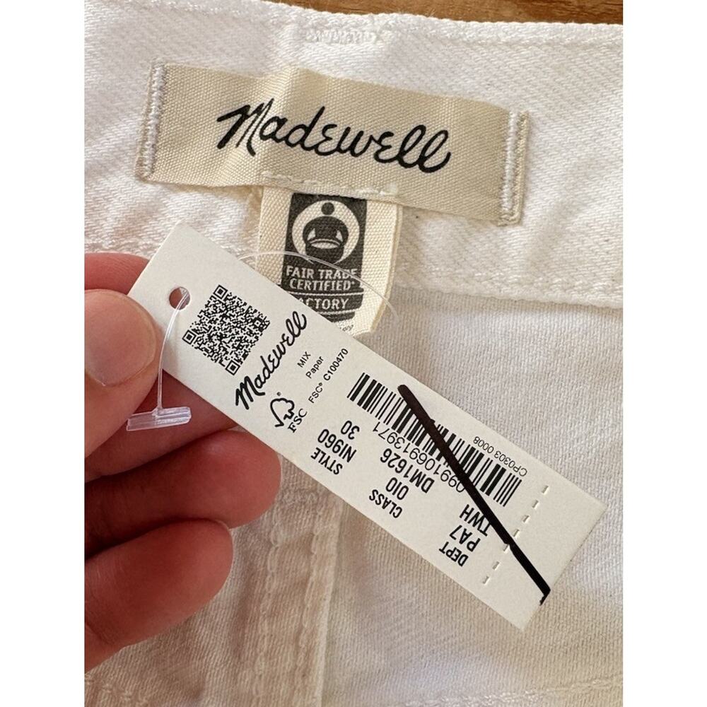 Madewell NWT Women’s Baggy Flare jeans size 30 White N9 - Picture 5 of 12
